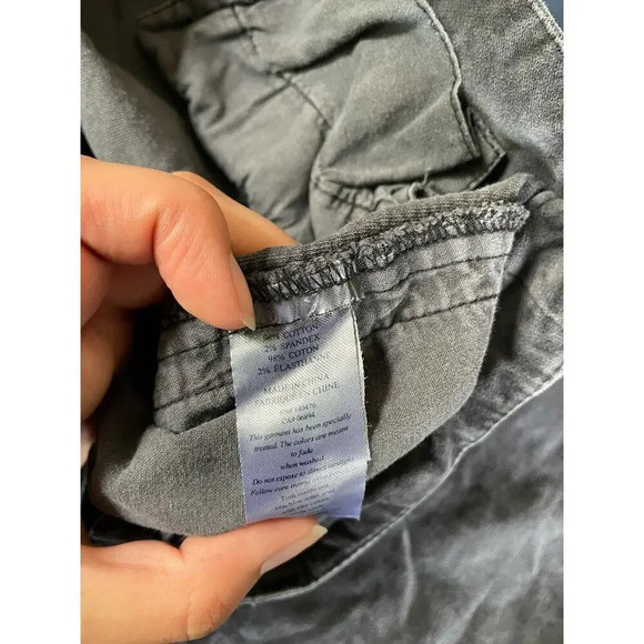 Faherty Women’s Gray Velour Velvet Slacks Tuxedo Ankle Pants Size 27 - Picture 5 of 9